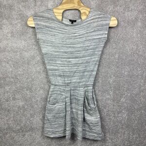Beyond Yoga XS Heather Gray Short‎ Sleeve Knit Elastic Waist Dress